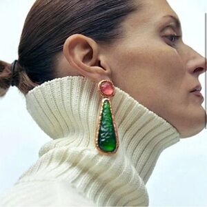 NWT Zara Resin Drop Earrings